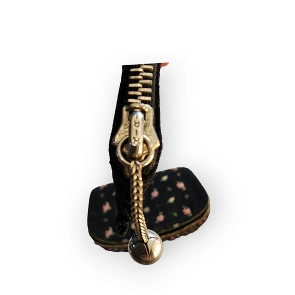 Vtg petit point Belt Bag Set Change Purse comb & Holder Floral Embroidery - Picture 11 of 12